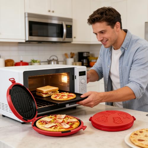 Poêle à micro-ondes et four pour pizza ou sandwich croustillant maison - 3