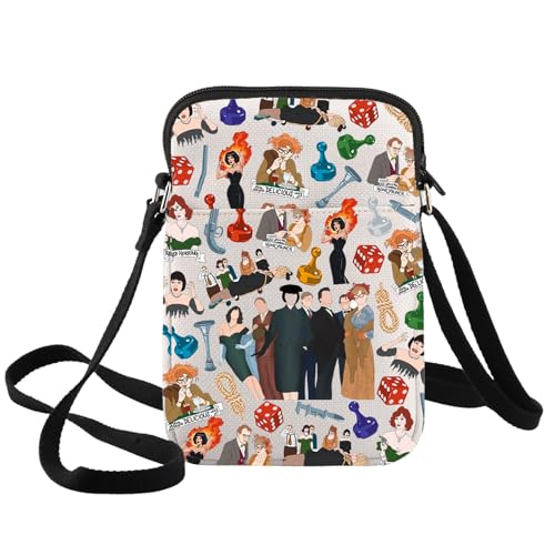 BWWKTOP Wadsworth Crossbody Bag White & Peacock & Scarlet & Green Fans Gift Mrs. White Shoulder Bag Mustard Merch - Main Image