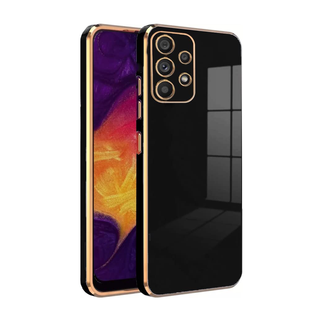 KARWAN®️ Luxury 6D Chrome Back Cover Case Compatible for Samsung Galaxy A33 5G |Slim Shockproof Soft TPU | Raised Lips Protection | Camera Protection | Stylish Back Case and Cover | -Black (B0BSV77JD3) Amazon Price History, Amazon Price Tracker