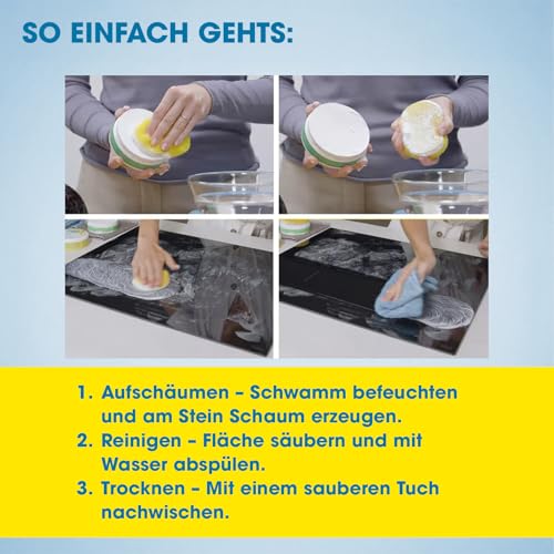 Pure100 MagicShine - Putzstein 2x 300g - Universal Reinigungsstein gegen Eingebranntes ohne Kratzer - für Küche, Bad, Edelstahl, Glas, Keramik - Magic Cleaner Allzweckreiniger mit Citrus-Duft