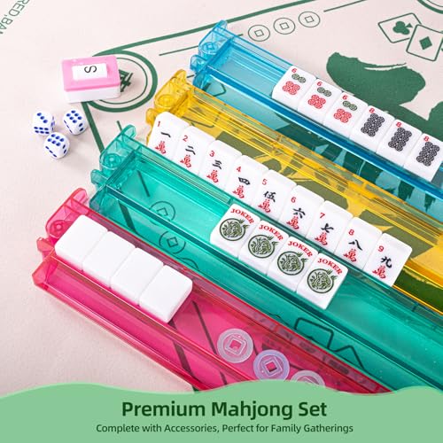 Set de Fichas American Mahjong 166 Piezas con Racks y Bolso miniatura 3