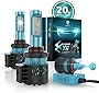 Glowteck 9005/HB3 LED Headlight Bulbs Conversion Kit - CREE XHP50 Chip 12000 Lumen/Pair 6K Extremely Bright 68w Cool White 6500K For Bright & Greater Visibility
