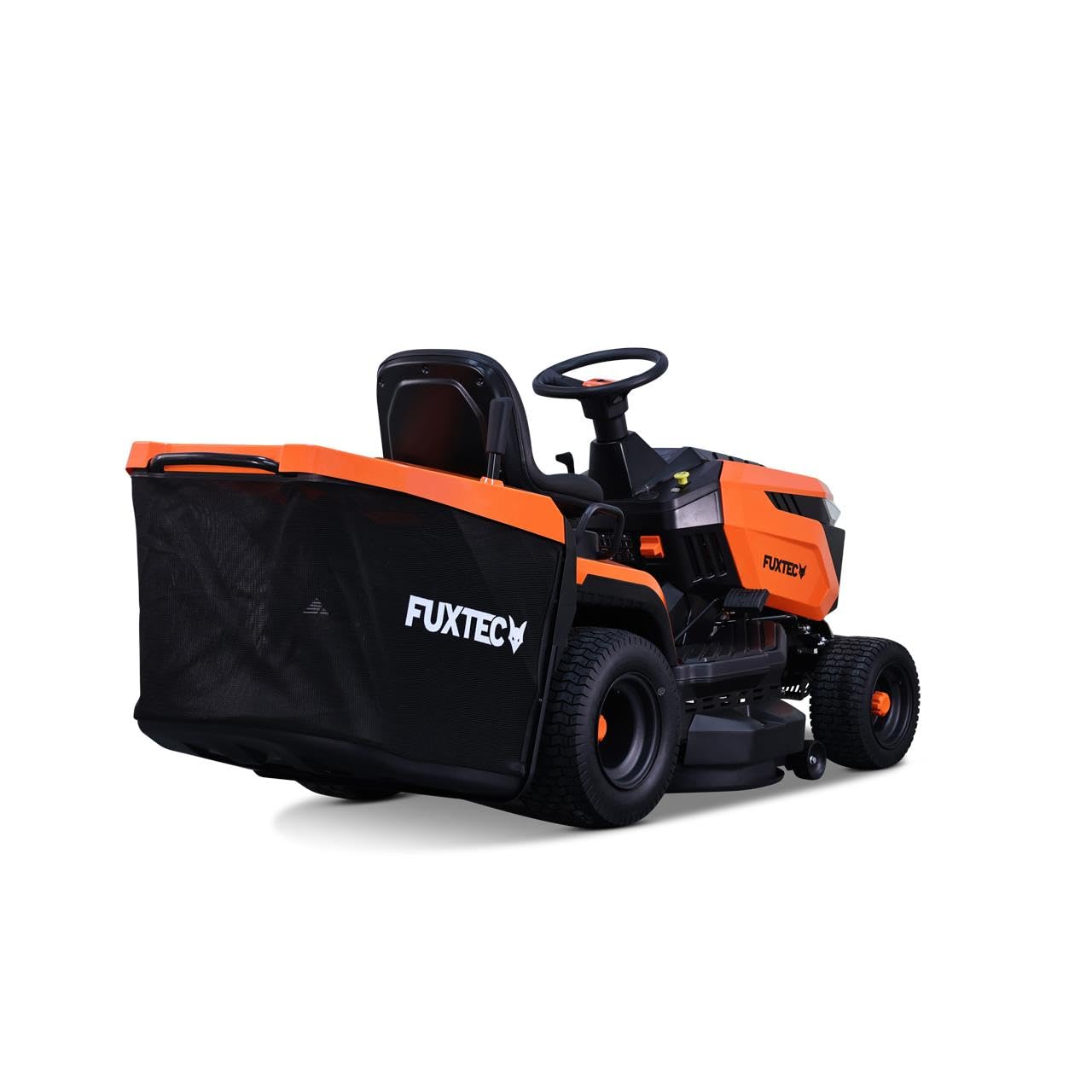 FUXTEC FX-RMT92A – Tondeuse autoportée hydrostatique – Tracteur de pelouse Essence 9,2 KW – Largeur de Coupe 92,5 cm – Bac 280 L – 6 hauteurs de Tonte – LED Automatique – Fonction Mulching intégrée
