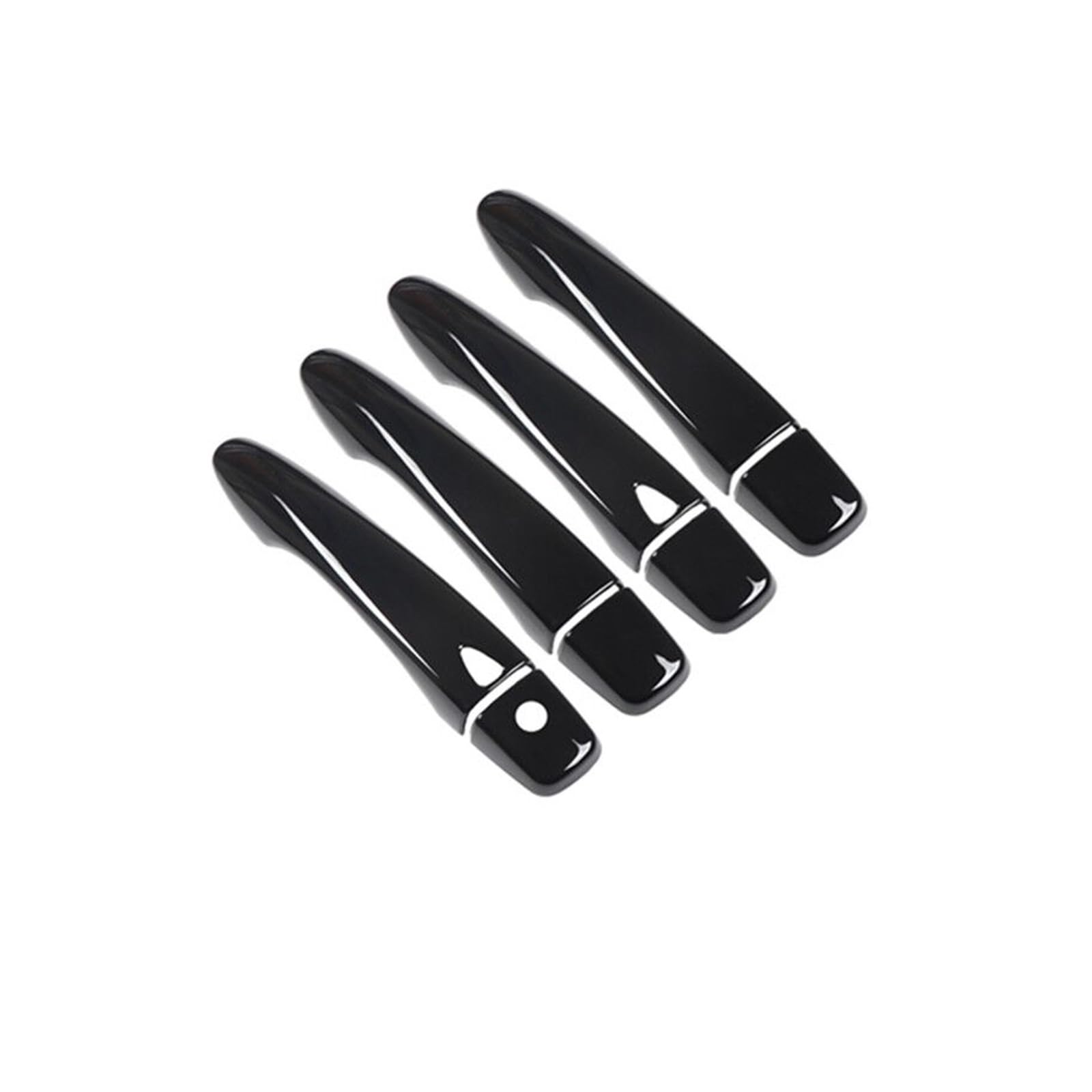 Jkkkks Black 2 Buttons Car Exterior Door Handle Replacement For Nissan For Xtrail For Rogue T32 2014-2020 Gloss Black Chrome Car Door Handle Cover Sticker Styling Accessories Car Handle Compatible(Black 2 Buttons)