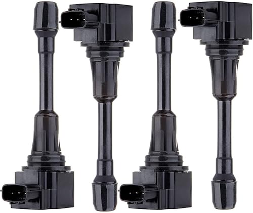 OCPTY Juego de 4 bobinas de encendido para INFINITI para Nissan para Suzuki para Q70 para Q70L para Frontier para NP300 para NP300 Frontier para