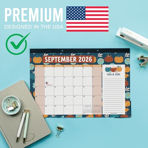 Image of Hadley Designs Large Teacher Desk Calendar 2026-2027 - Desktop Calendar 2026, 18-Month Academic Desk Calendars for School, Home & Office, Cute Classroom Must Haves, Back to School Teacher Gifts