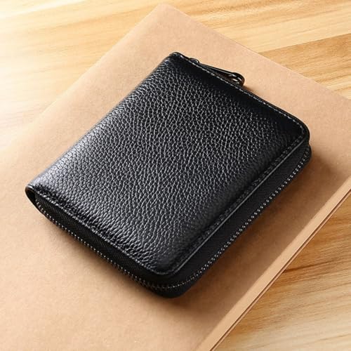 Men’s Black Zipper Card Case 20 Card Slots, Document Card Holder for ID, Credit Cards, Business Cards3
