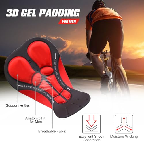 Shorts ciclismo acolchonados 3D para hombre S miniatura 3