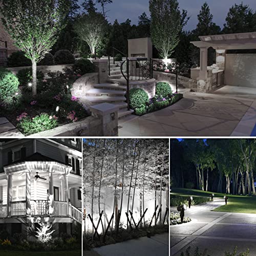 Crepow Solar Spot Lights Outdoor, Solar Landscape Spotlights Ip65 Waterproof 9.8Ft Cable,Auto On/Off Outdoor Wall Lights For Garden Yard Driveway Porch Walkway Pool (6000K White) #TOP6