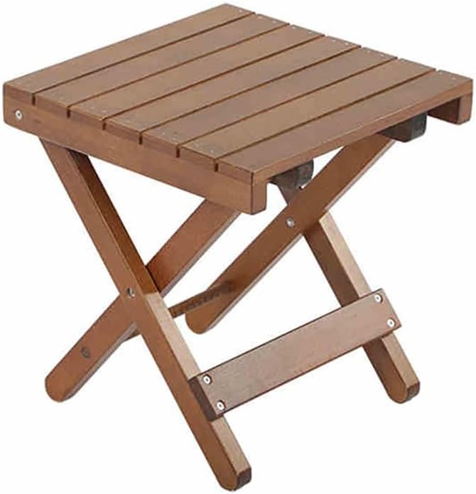 12 Inch Wooden Folding Step Stool, Portable Shower Foot Rest Stool Bath Chair, Collapsible Fishing Stool for Outdoor Camping Bathroom Sauna Kitchen Patio Garden(Original Wood)