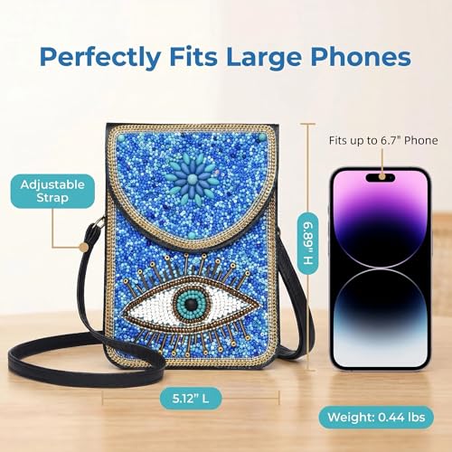 Image of Small Crossbody Bags for Women Designer Cell Phone Bag Boho Shoulder Wallet Purse