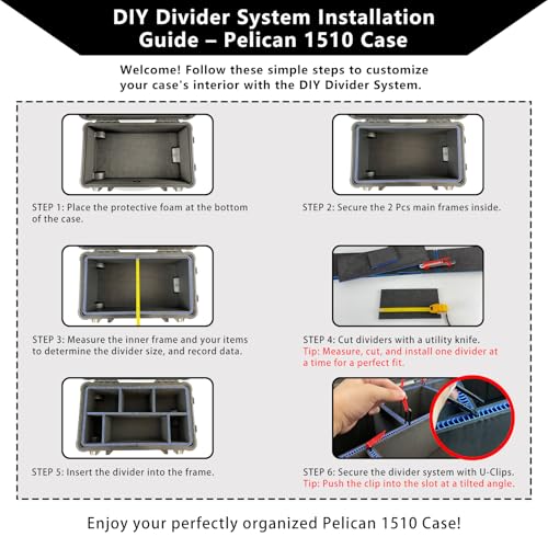 Sistema divisor DIY para Pelican 1510, organizador customizable miniatura 5