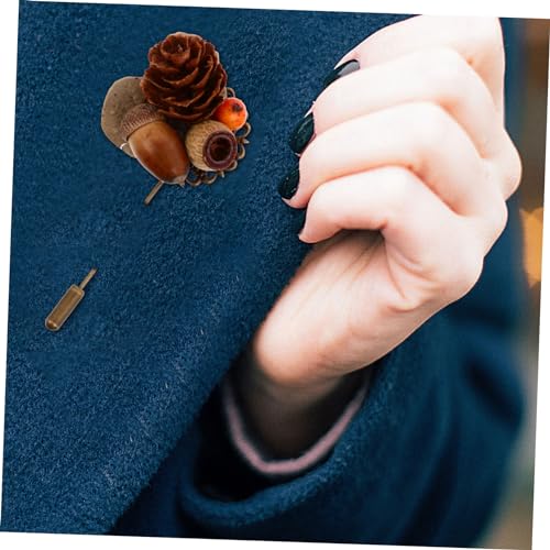 Boutonnière épingles de simulation faites main, le cadeau rétro idéal avec décor d'automne - 6