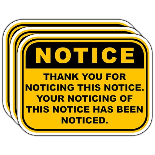 (3Pcs) Thank You for Noticing This Notice Sticker Funny Notice Sarcastic Stickers Humorous Decorate...