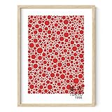 HAUS AND HUES Japandi Gerahmte Poster – Rote japanische 