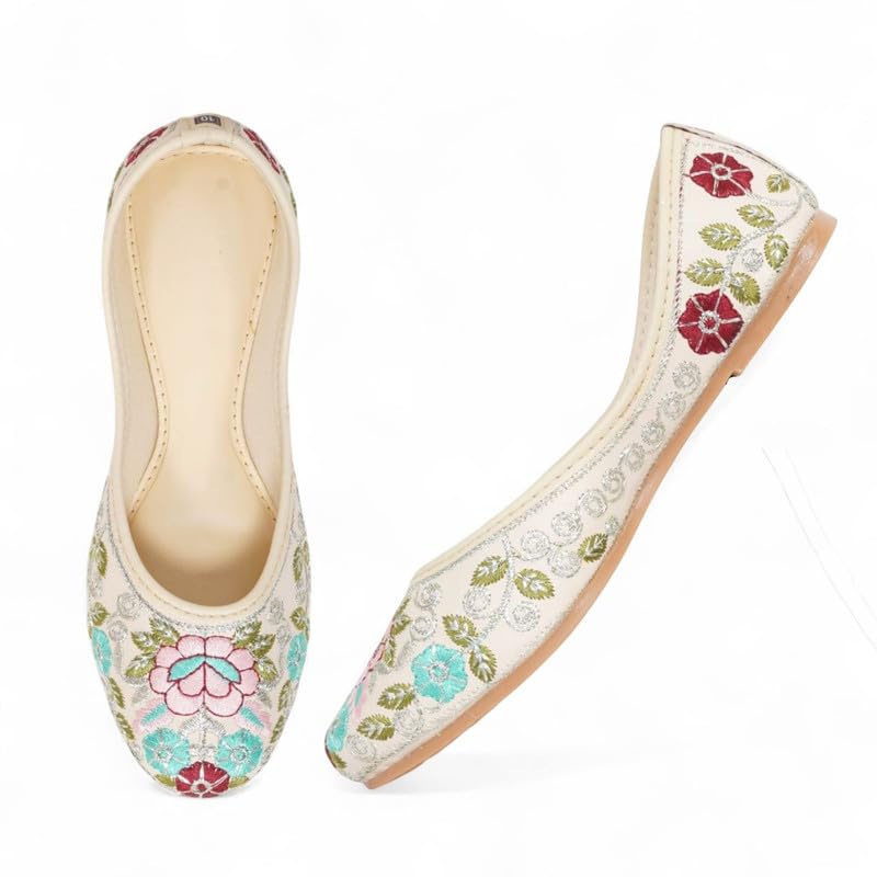 dfr Women's Embroidered Rajasthani Mojari Juti Shoe-picture-43