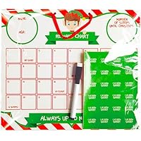 SKYTE® Elf Behaviour Reward Chart Set for Christmas with Dry Wipe Board, Marker Pen, Stickers
