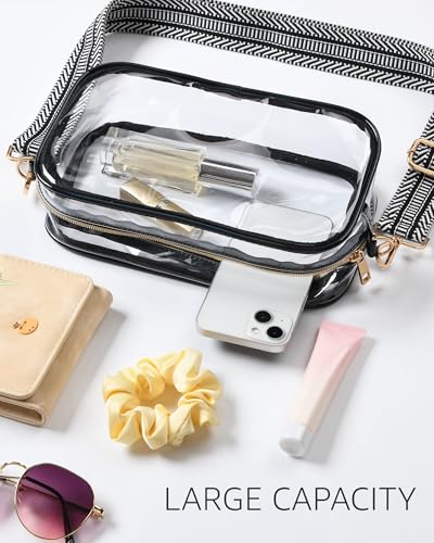 Clear Bag for Stadium Events, Clear Purses for Women with Adjustable Strap, Crossbody Bag Stadium Approved for Sports3