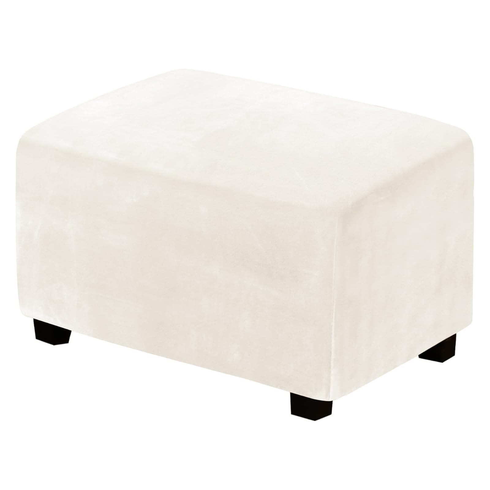 Bei - Copertura per pouf in velluto lavabile, antiscivolo, protezione elasticizzata per soggiorno, elegante decorazione per la casa