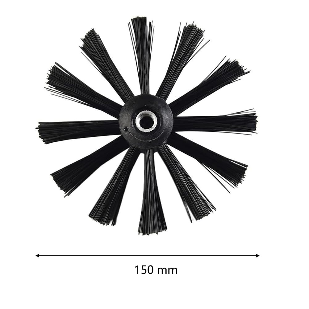 Spazzola flessibile per camino 150 mm con setole in nylon