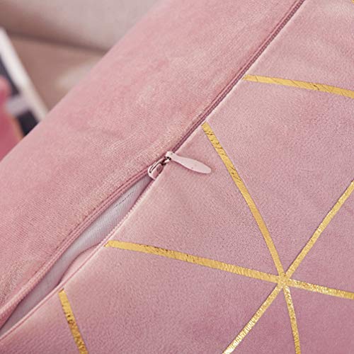 Nordeco Home Pack Of 2 Throw Pillow Covers Cases - Square Decorative Cushion Covers For Spring Sofa Couch Bed Home Decoration, 18 X 18, Pink #TOP5