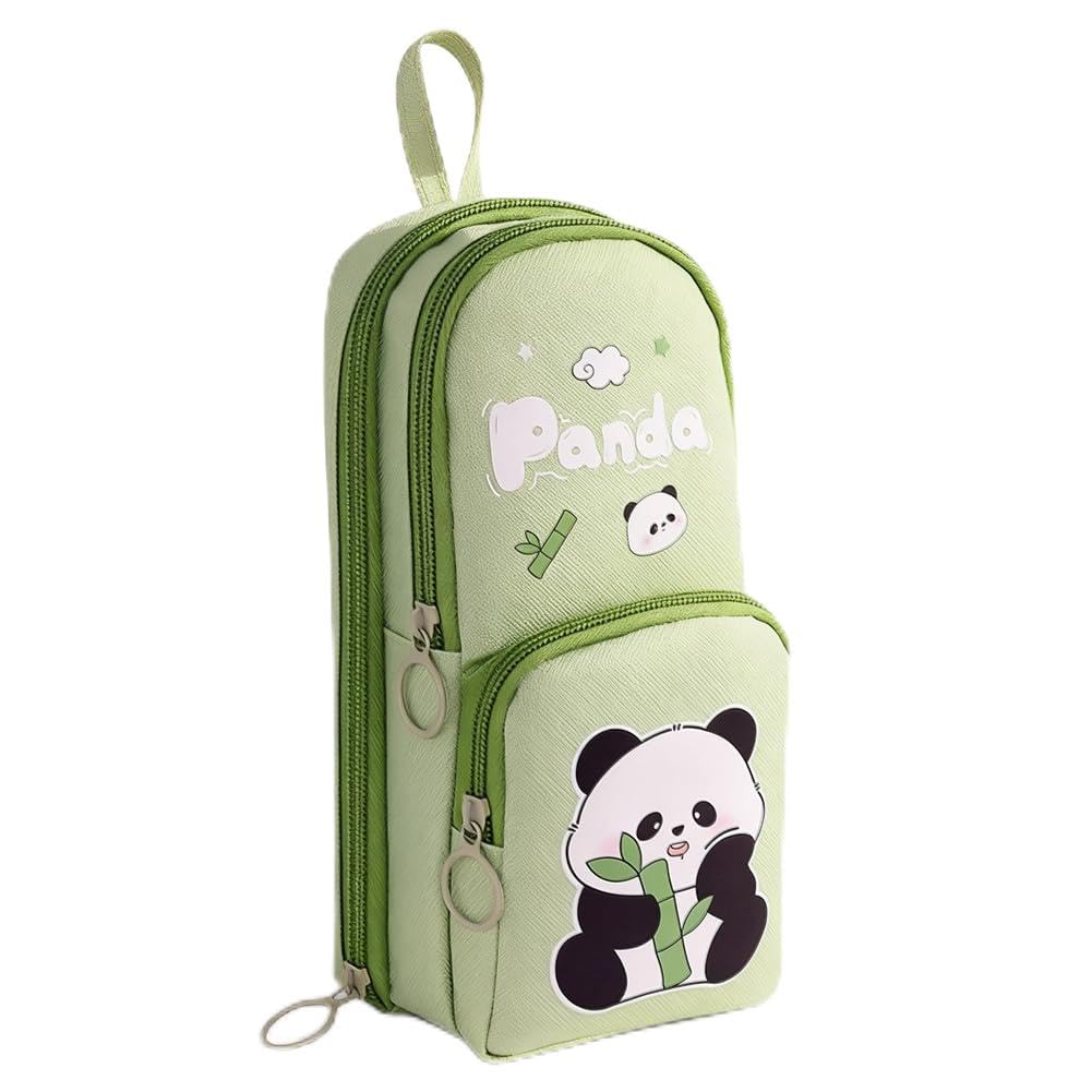 Panda Pen Case, Panda School Pencil Case, Cartoon Student Pencil Bag, Large Capacity Pencil Box Multi-Functional Cosmetics Storage Bag Student Supplies Back to School Stationery for Girls Boys Kids
