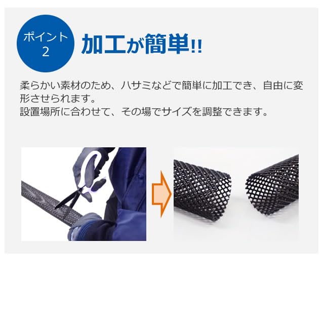 コウモリ 侵入防止 邦和防除通気材 直径20mm × 長さ2m 100本セット