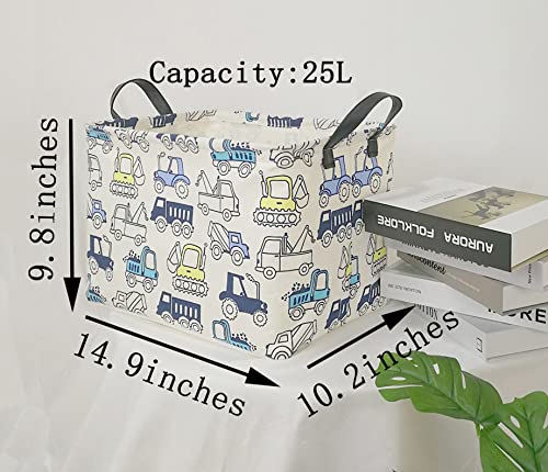 Image of Rectangle Gift Shelf Nursery Storage Basket Laundry Hamper Storage Box and Bins for Home Clothes with Handles