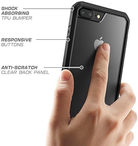 SUPCASE Unicorn Beetle Series Case Designed for iPhone 8 Plus, Premium Hybrid Protective Clear Case for Apple iPhone 7 Plus 2016 / iPhone 8 Plus 2017 Release (Black)