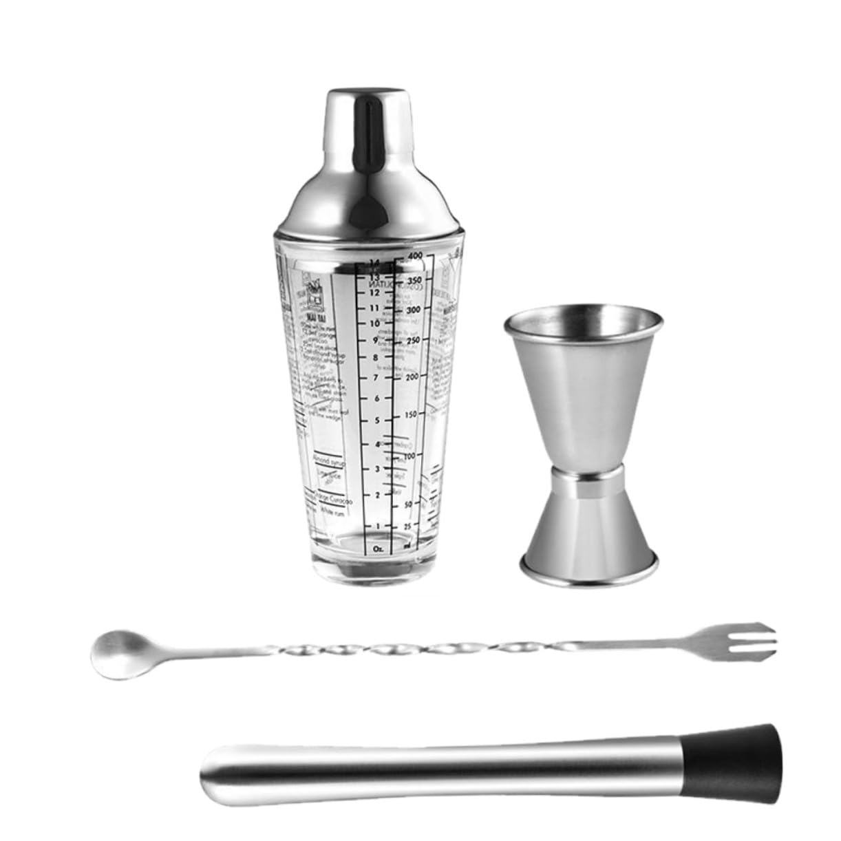 Cocteleras de Acero Inoxidable Equipo Profesional para Coctelería Herramientas para Preparar Cócteles Casa Colores Surtidos Duraderas y Seguras para Uso Prolongado