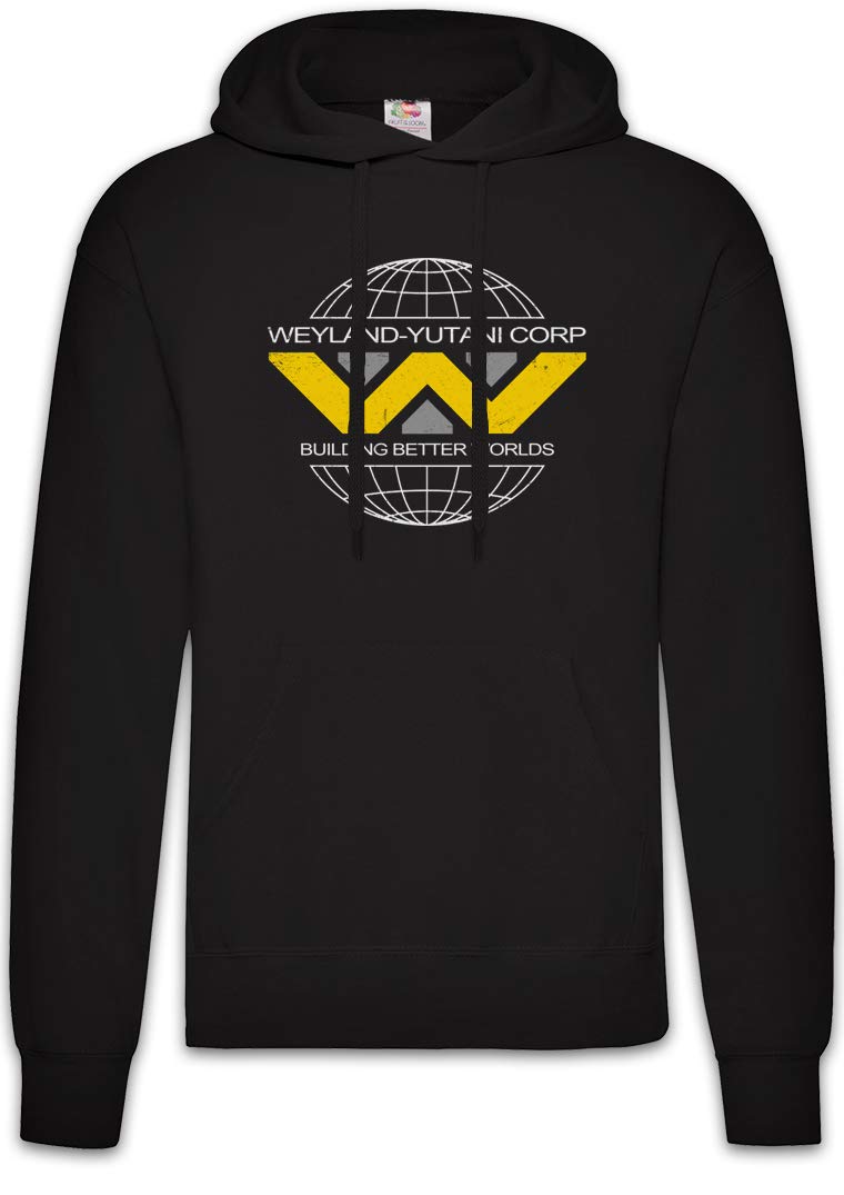 Urban Backwoods Men's Black Weyland Yutani Ii Hoodie Hooded Sweatshirt Sweater Size 2XL