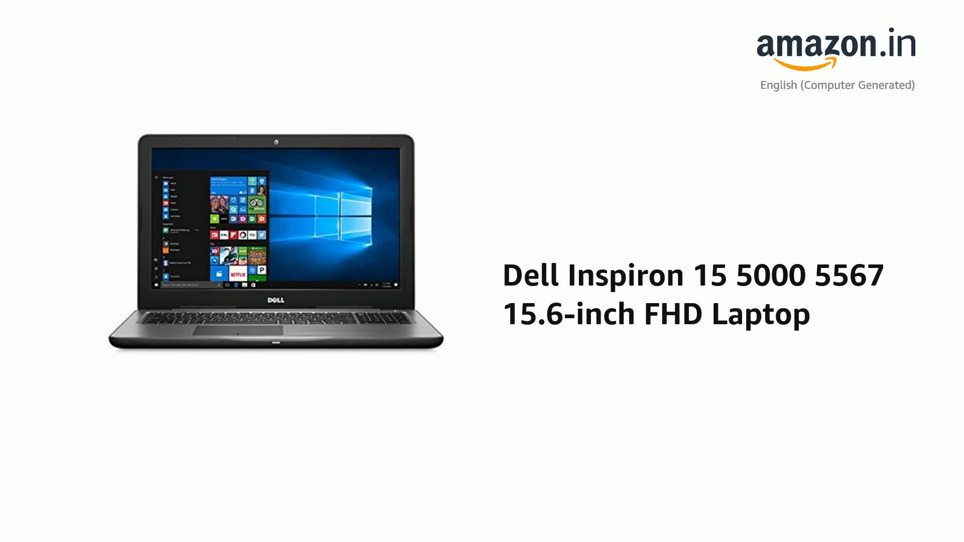 Dell Inspiron 15 5000 5567 15.6-inch FHD Laptop (7th Gen Core i5