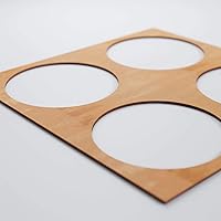 Vista 4 de 23 3/8"W X 23 3/8"H Large Wembley Decorativos Paneles De Pared De Madera De Calado, Aliso