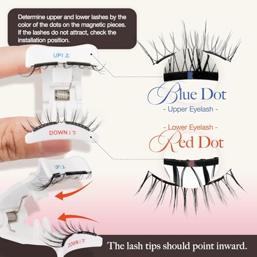 LASHVIEW Upgrade Magnetic Eyelashes with Applicator Reusable Soft Magnetic Eyelashes Natural Look No Glue Needed Lashes Kit Easy to Wear and Remove(A02) - Thumbnail 5
