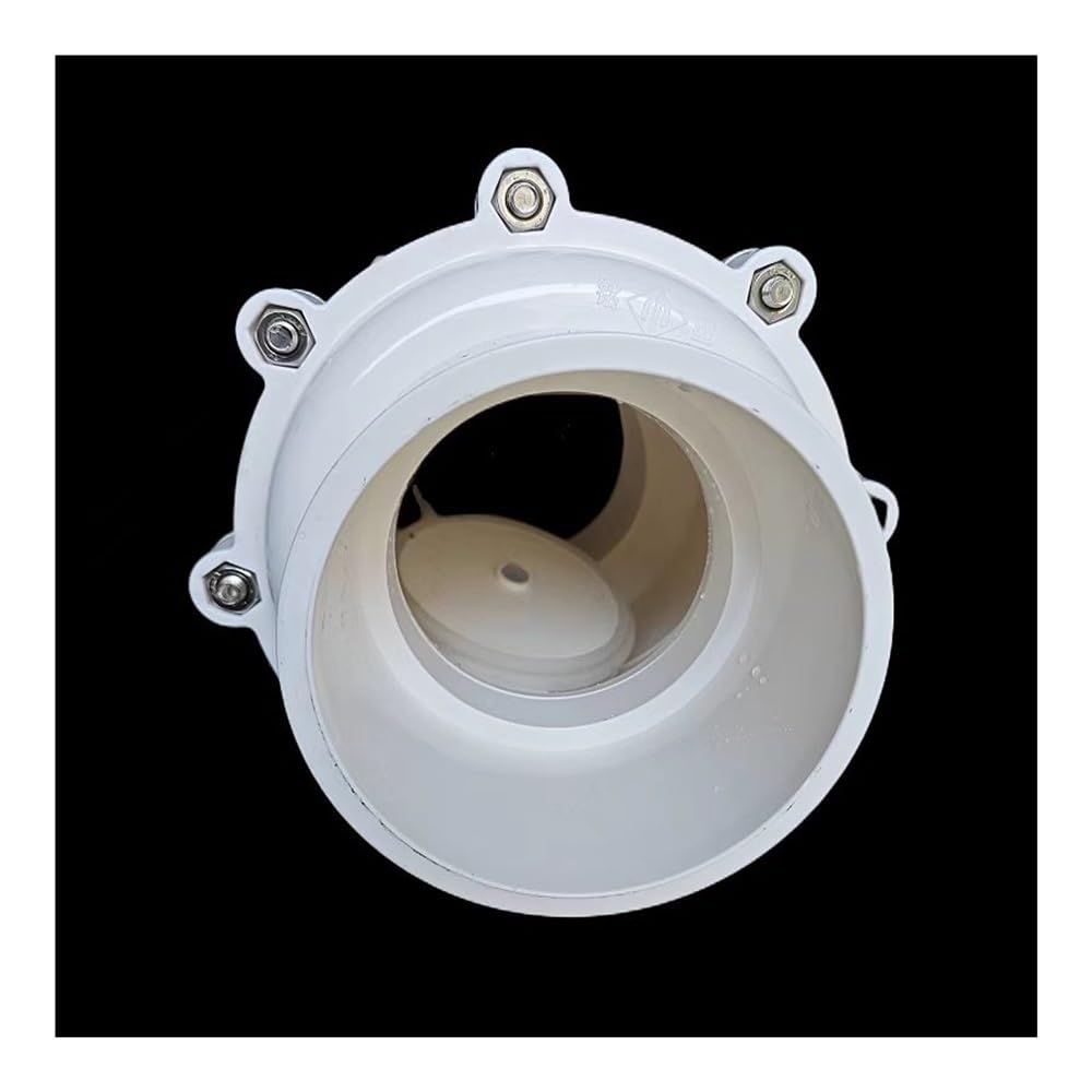 Válvula de retención de PVC unidireccional con solapa antirretorno, diámetro de tubo de 50 mm a 200 mm, ideal para aplicaciones de drenaje y fontanería