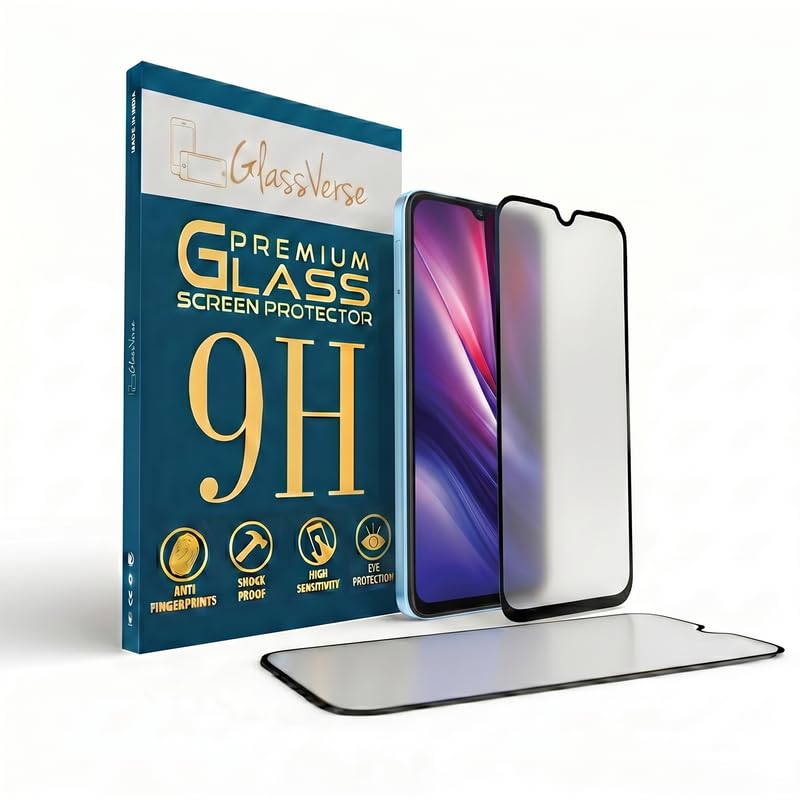 Image of GlassVerse D+ Matte Tempered Glass With 18H Hardness For Itel Zeno 20 Max (Pack Of 2) with Free Installation Kit. Full screen Coverage - 6.6 inch