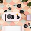 Sumind 20 Pcs Dollhouse Miniature Cooking Set Pots and Pans 1/12 Scale Miniature Metal Stovetop Cookware for Mini Kitchen, Dollhouse Decoration Accessories for Party Supplies #4