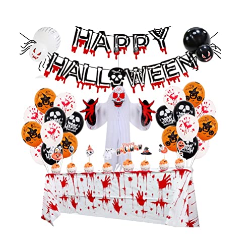 Halloween Birthday Party Decorations Halloween Balloon Garland With Banners Halloween Balloon Arch Kit Pumpkin Balloons Skull Inflatable Balloons Halloween Party Supplies #TOP17