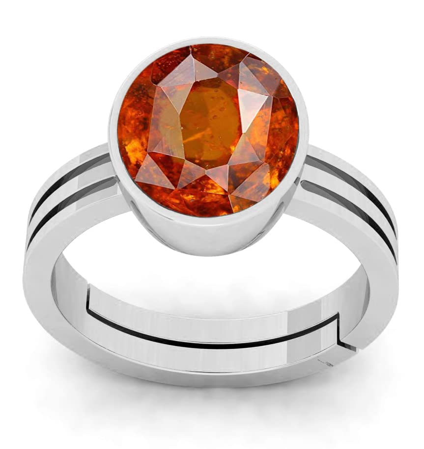 RRVGEM Gemma naturale certificata Gomed da 10,00 carati a 11,00 carati naturale certificata Hessonite/granato/non riscaldata non trattata Gomed gemma sciolta per uomini e donne da Lab - Certificata