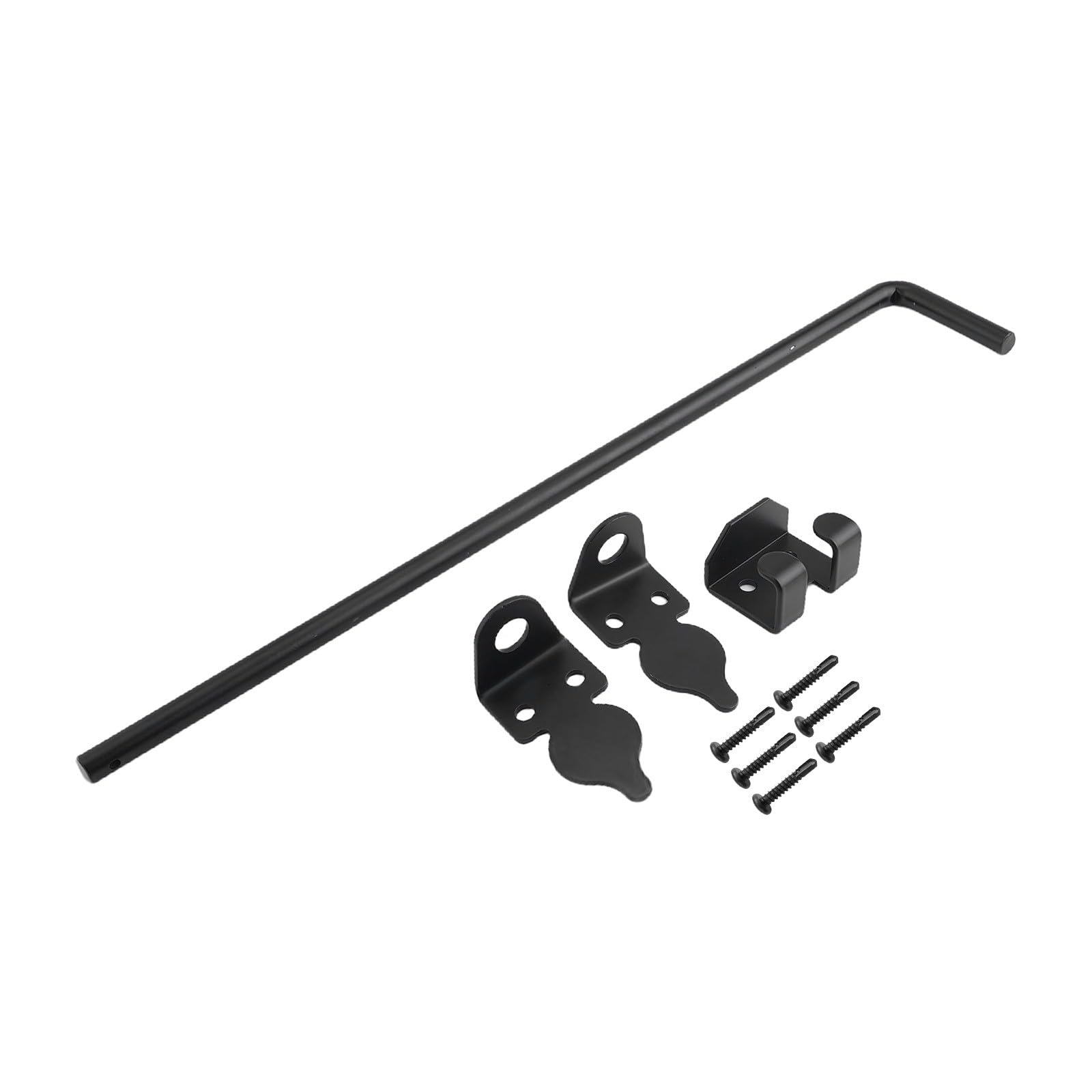 Loquet de 45,7 cm KiraKira pour bloquer une grande porte de garage ou un portail noir