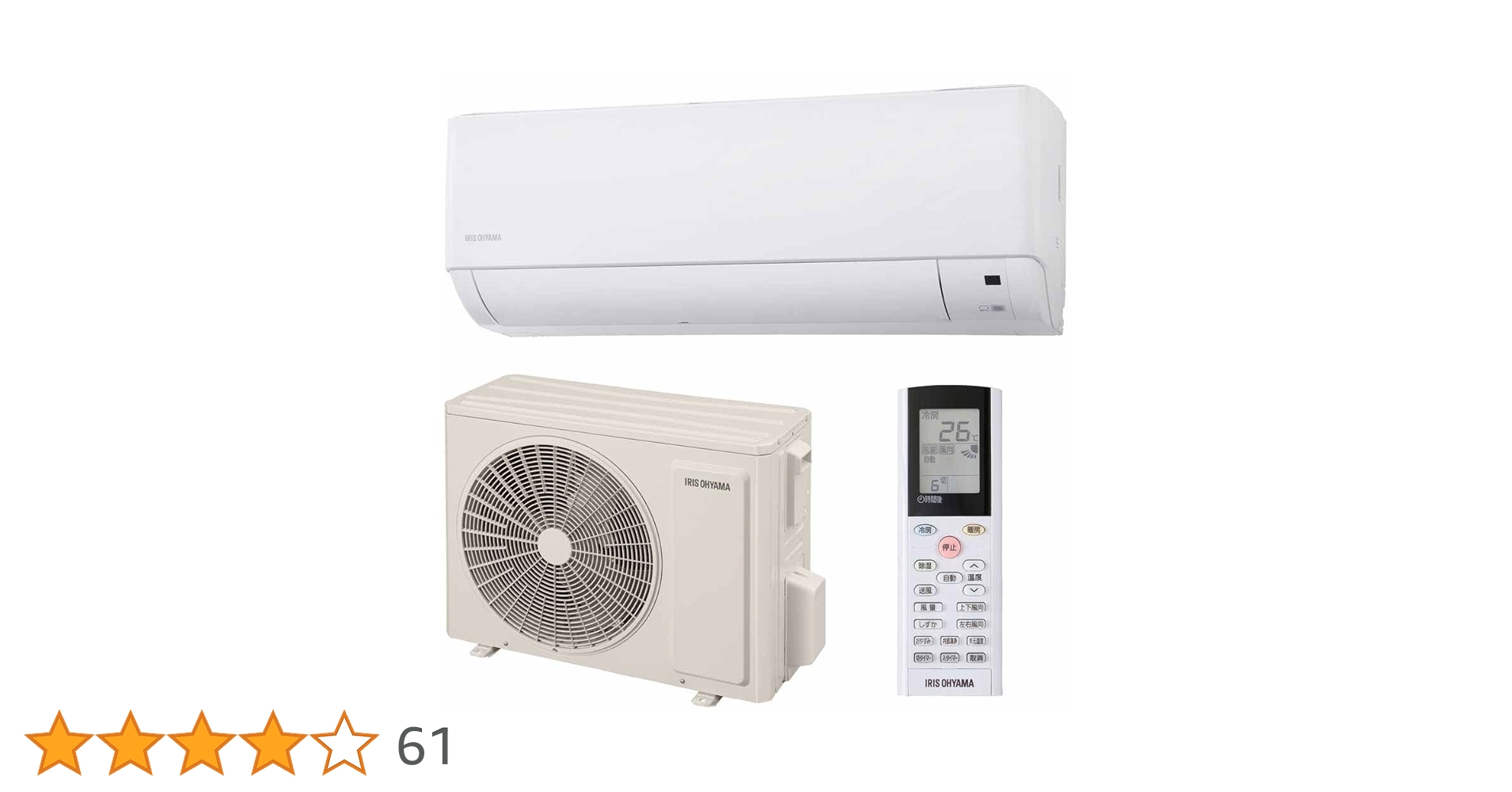 Amazon.co.jp: アイリスオーヤマ エアコン 14畳 4.0kW IHF-4006G