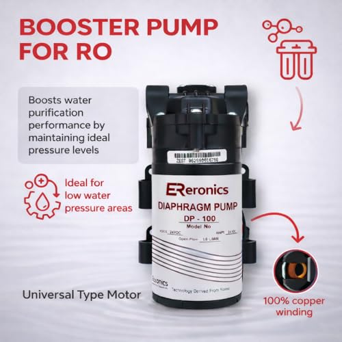 Image of DP-100 RO Booster Pump 100 GPD, ro Pump 100 GPD | motor for ro water purifier | Compatible with All Storage Type RO's, Universal Type Motor, 1 Year Warranty (Dp-100 Ro booster pump)