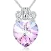 Angelady Gemstone Created Infinity Pendant Necklace Gifts Women Girls Crystal from Swarovski (5) Young Girlfriend Birthday Graduation Gifts Necklace Party Queen Thanksgiving Mom Jwewlry Present