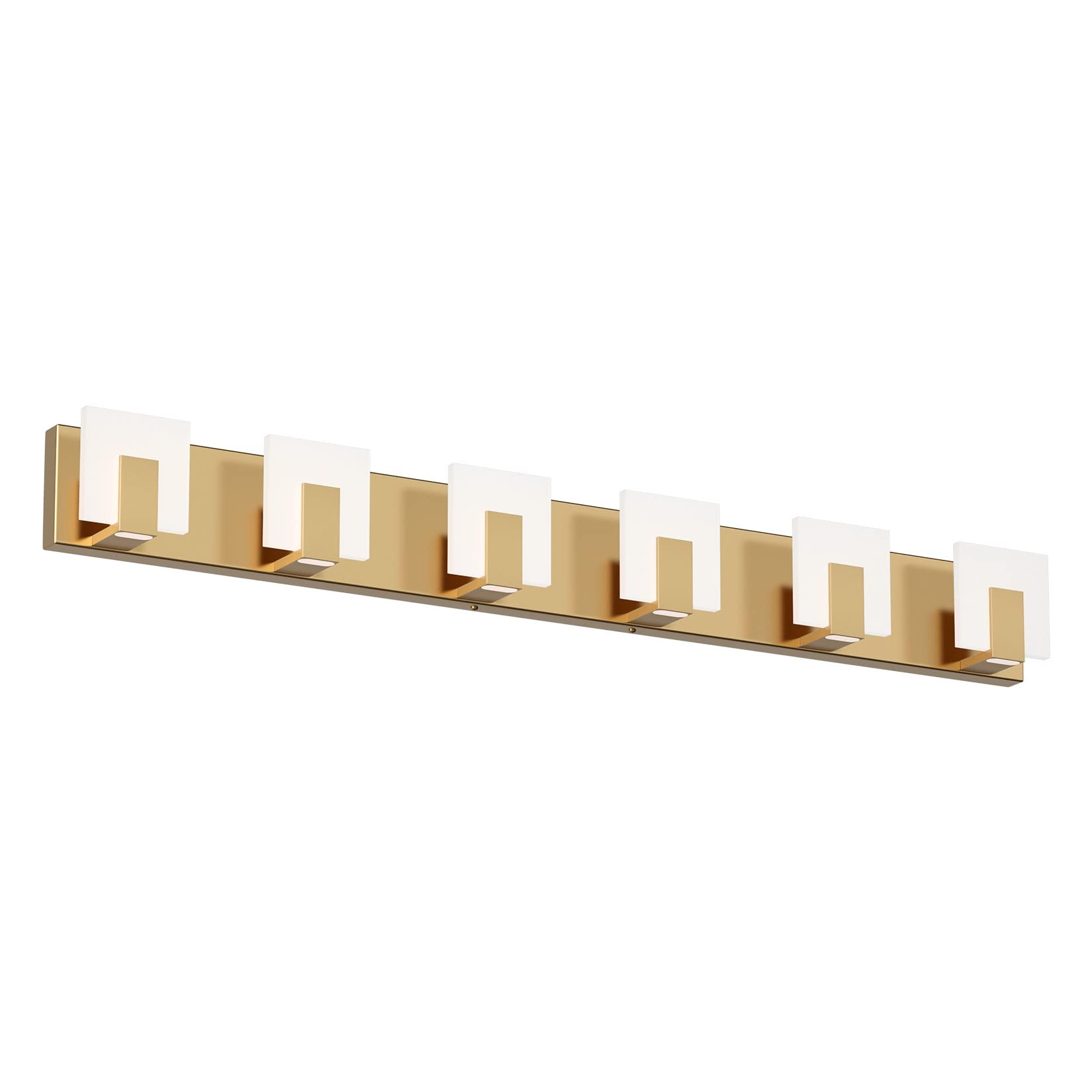 Photo 1 of Aipsun Gold Vanity Lighting Fixtures Modern Vanity Lights LED 6 Lights Bathroom Vanity Light Up and Down Wall Light Fixtures 6000K