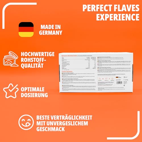 BODY IP Flaves Probierbox – Geschmackspulver Mix zum Testen | Zuckerarm & kalorienreduziert | Für Magerquark, Joghurt, Desserts & mehr | Mit Lactase & echten Stückchen | Intensiver Geschmack & Vielfal