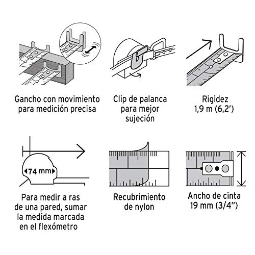 Cinta métrica Truper FH-5M 5 m miniatura 4