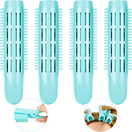 4 Pieces Volumizing Hair Root Clip Natural Fluffy Hair Clip Volume Hair Curler Clip Hair Root Curler Roller Fluffy Clamps Rollers Hair Styling Tool No Damage And Heat-free Volumized Hairstyle (Blue)