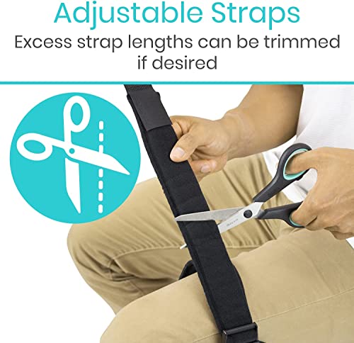 vive thigh lifter strap 2 pack - pull up assistance band - medical equipment padded wrist tool for leg movement - transfer device for limited mobility knee recovery - for elderly senior amp disabled