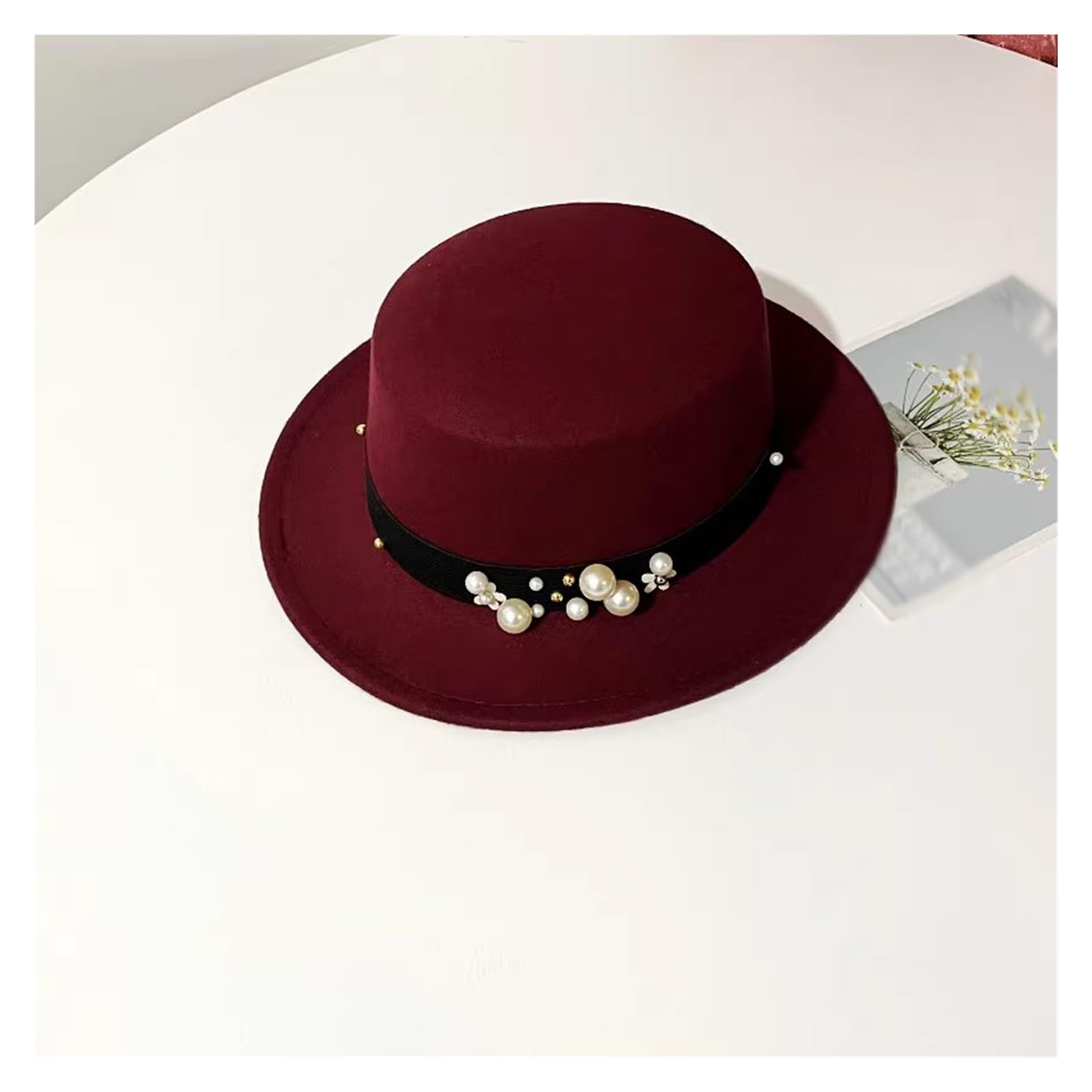 Chapeau haut de forme femme en laine pour le jazz et style automne hiver