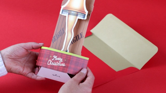 Hallmark Paper Wonder Pop-Up-Weihnachtskarte 'A Christmas Story Leg Lamp' - 3D-Diorama, 15,9 X 22,9 Cm
